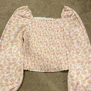 Willow Root Off The Shoulder Cropped Shirt